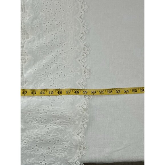 Skies Are Blue Women’s White Eyelet Dress Sz Md Tie Straps Cottage Core Lined - Picture 12 of 12